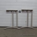 Pair of Teknion Brand Beige Metal Height Adjustable Table Legs